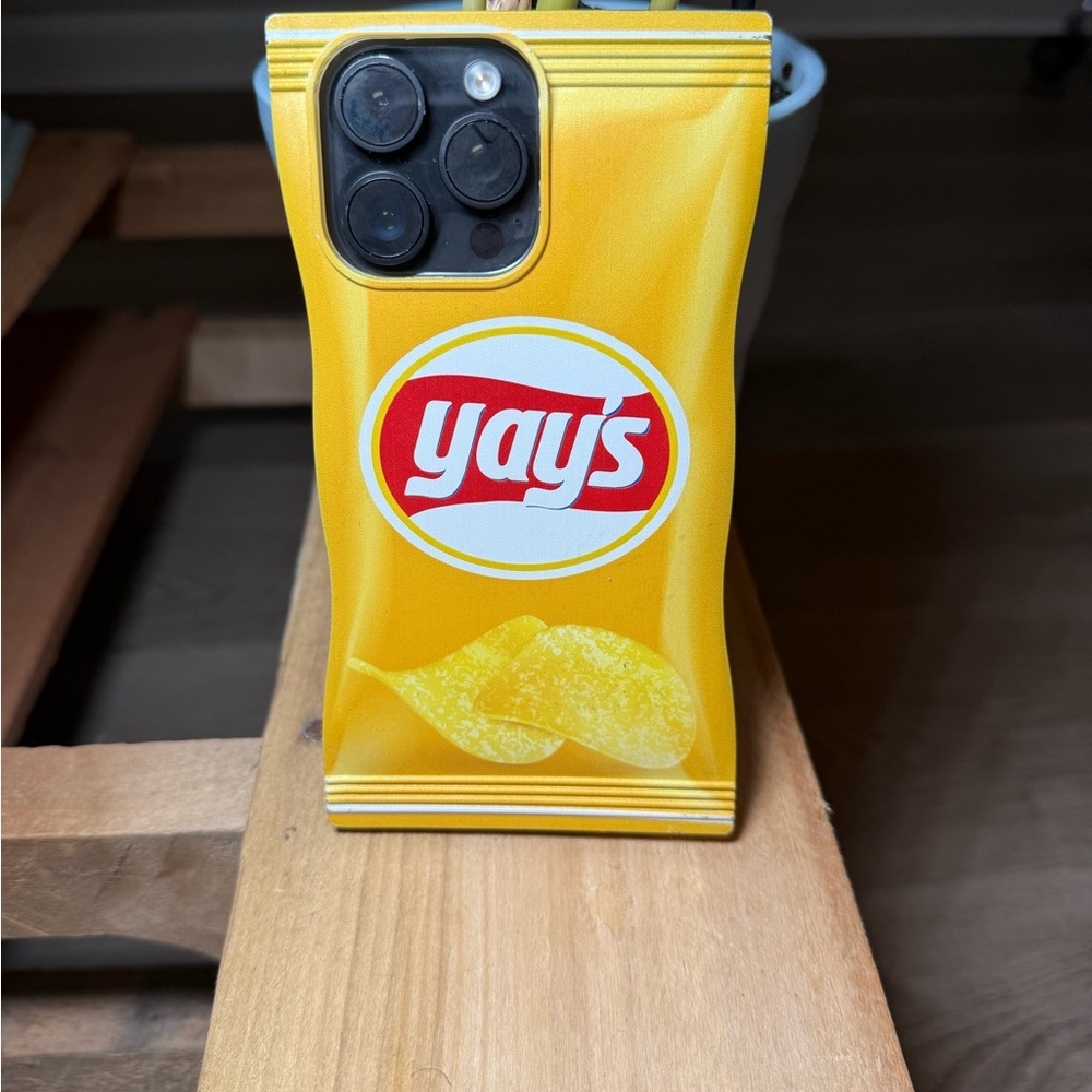 Yays Yellow Chip Bag iPhone 15 Pro Max Phone Case